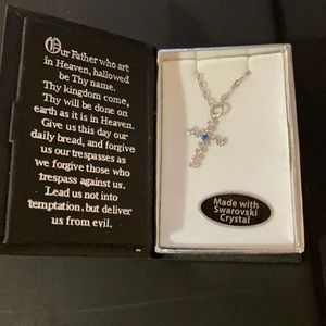 Silver necklace with Swarovski Crystal cross
